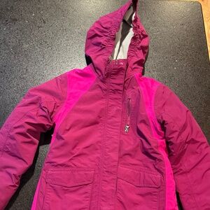 Kids' Waterproof Insulated Lands End Girls Fuchsia Winter Coat Size 10-12